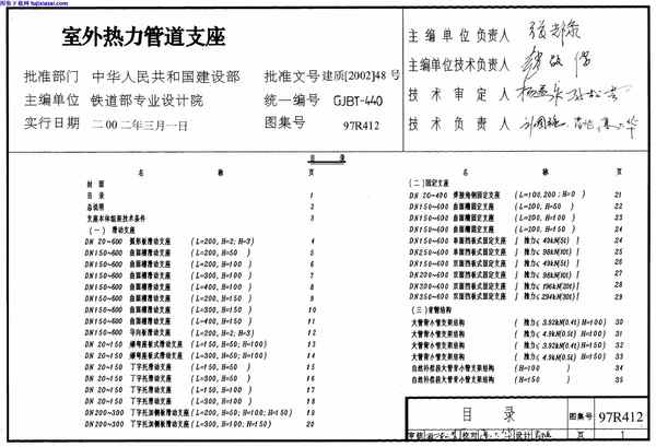 97R412,动力专业图集,室外热力管道支座,室外热力管道支座_动力专业图集,97R412_室外热力管道支座_动力专业图集.pdf