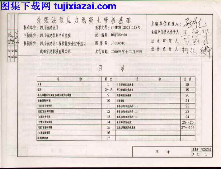 先张法预应力混凝土管桩基础,前50页,四川省,四川省_川03G316_先张法预应力混凝土管桩基础_前50页__地方规范图集,地方规范图集,川03G316,四川省_川03G316_先张法预应力混凝土管桩基础_前50页__地方规范图集.pdf